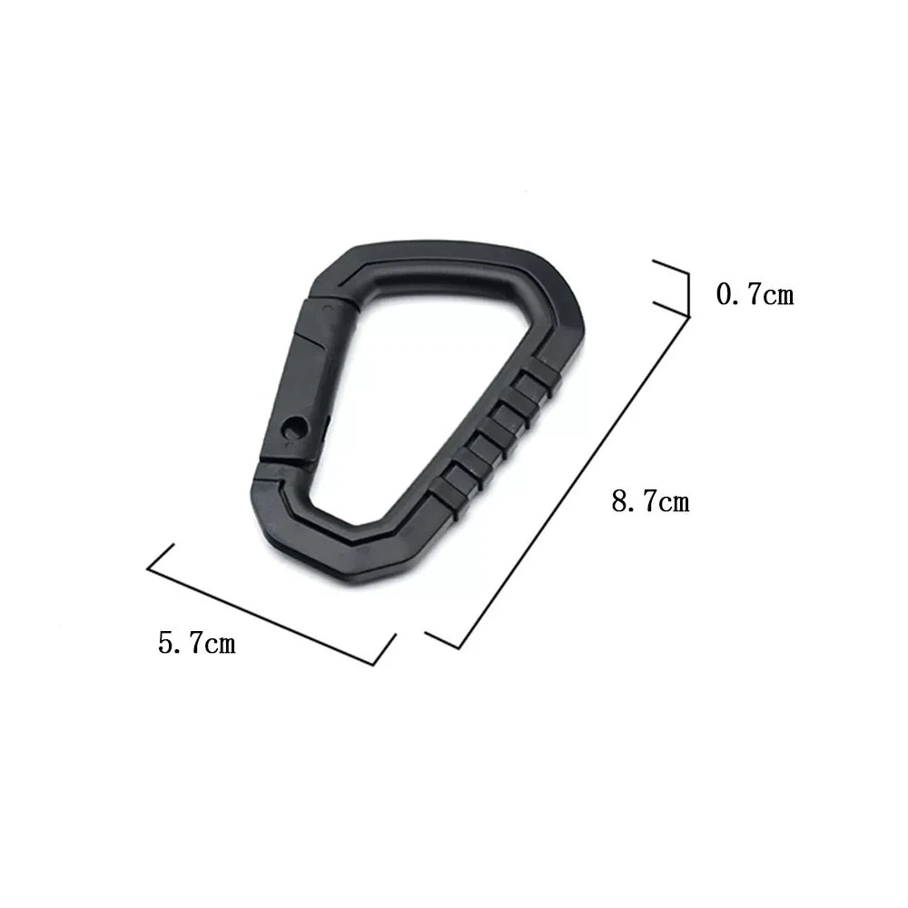 Tactical MOLLE Carabiner Clip EDC Keychain for Camping Gear