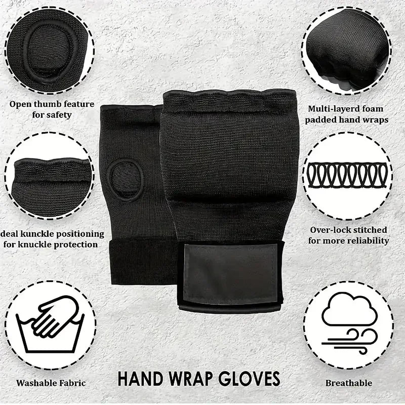 MMA Half Finger Gel Boxing Inner Gloves with Wrist Support