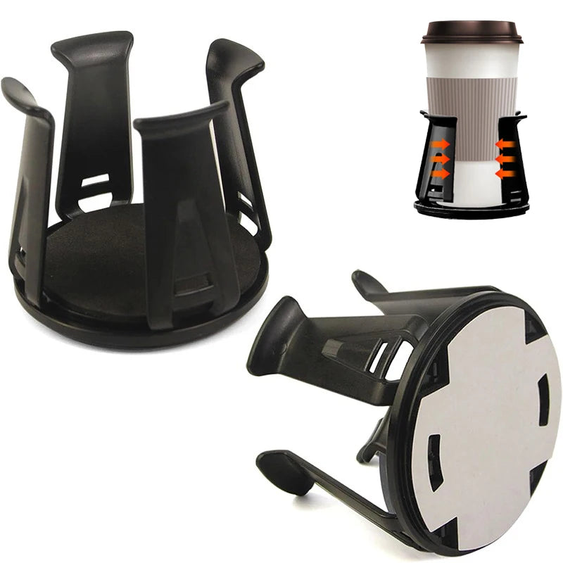 1/2Pcs Car Beverage Holder Adhesive Cup Storage Rack Car Cup Bottle Holder Multifunction Drink Rack Auto Accessories Black