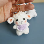 Funny Sheep Crochet Keychain Cute Animal Bag Charm