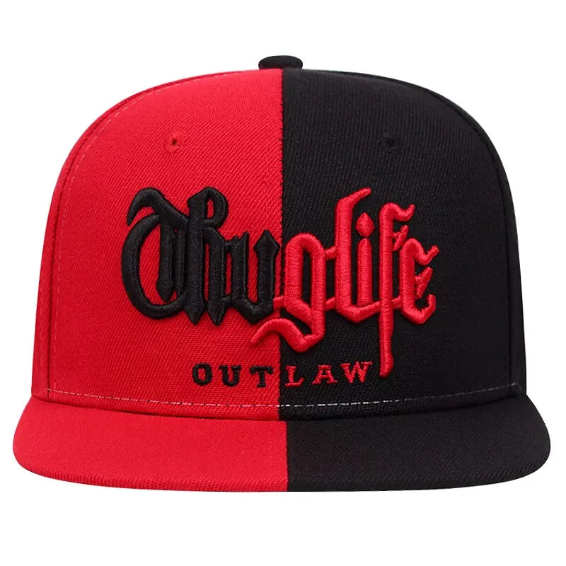 Thug Life Embroidery Snapback Baseball Cap for Streetwear Style