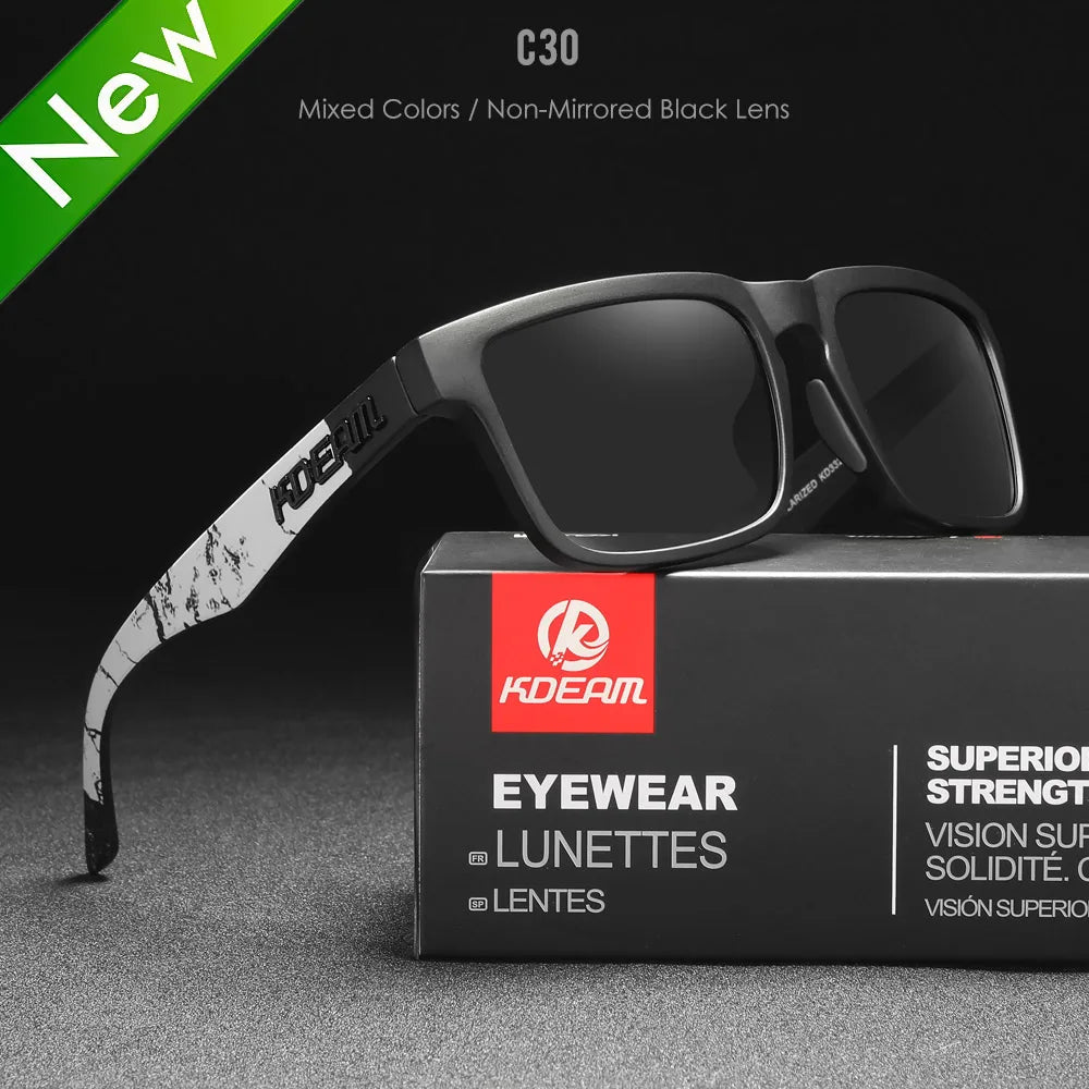 KDEAM Square Polarized Sunglasses UV400 for Men & Women
