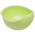 Multi-Purpose Rice Washing Bowl – Colander Drain Basket with Handle