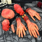 Horror Halloween Decoration Lifelike Bloody Severed Limbs Set Terrifying Fake Body Parts for Haunted House Prank Party