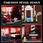 American Horror Story House Building Blocks Set with LED Light,Halloween Haunted House, Ideals Gift for Boys Girls(1171 PCS)