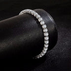 S925 Sterling Silver Bracelet Zirconia Tennis Ball Women Fashion Simple Engagement Wedding Charm Jewelry 4mm 16-20cm