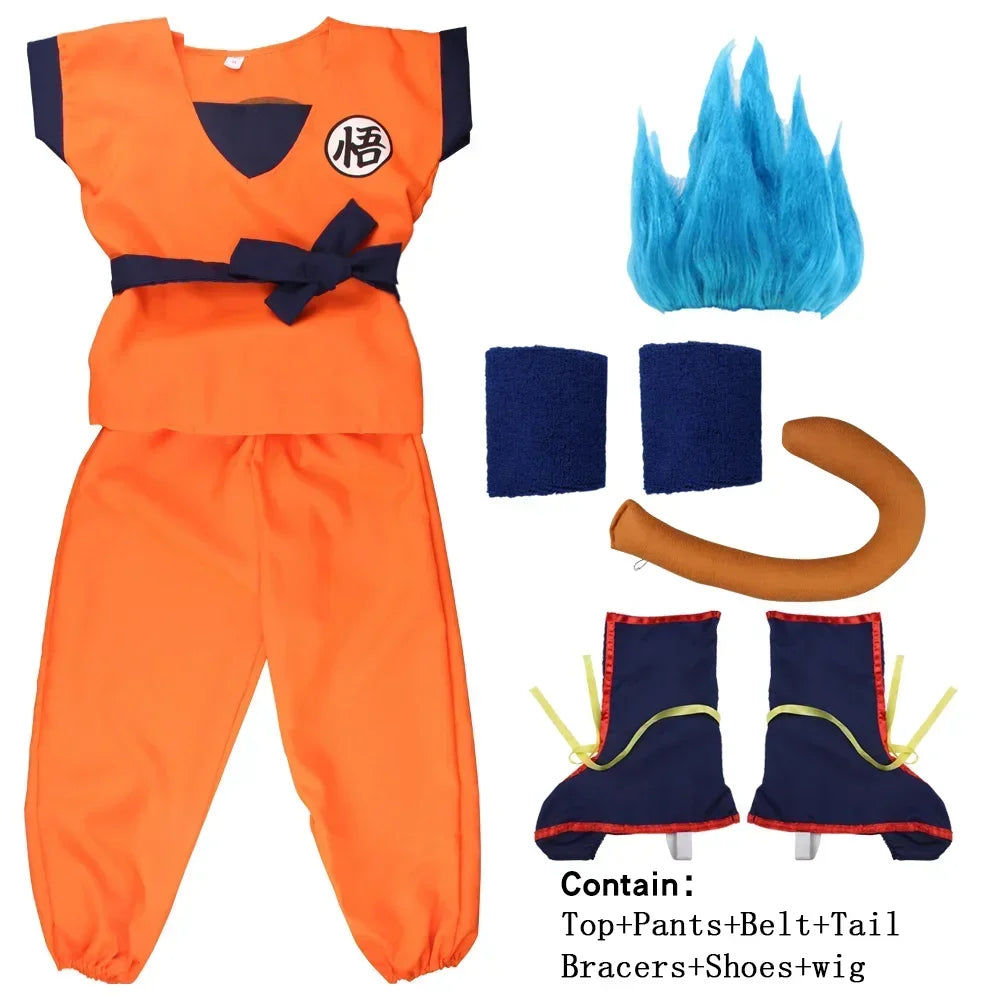 Son Goku Anime Cosplay Costume Set – Kids & Adult Outfit