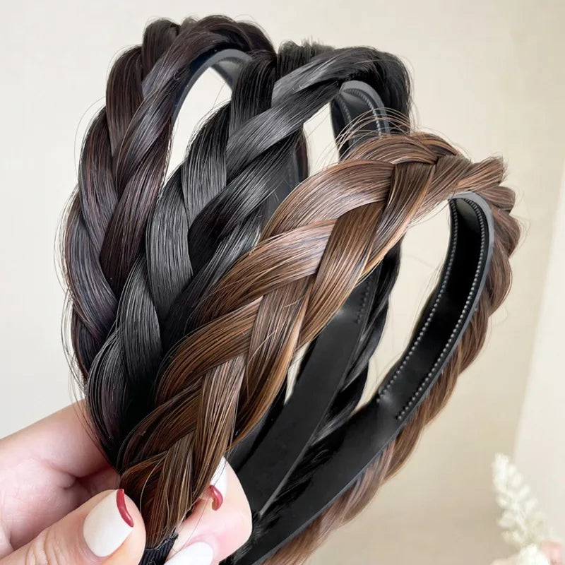 Synthetic Braided Headband for Women