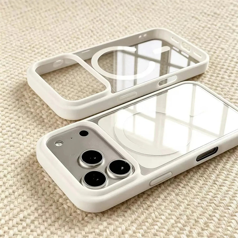 Fashion for Magsafe Wireless Charge Phone Case for iPhone 18 Pro Max 17 Air 16 Plus 15 14 13 12 11 17e 17 Magnetic Acrylic Cover