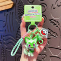 Genuine Pokemon Keychain Pikachu Gengar Sylveon Sprigatito Quaxly Fuecoco Anime Action Figure Toy Keyring Fragrance Pendant Gift