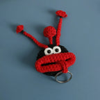 Funny Crochet Sausage Mouth Keychain Key Holder Pouch