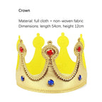 King Prince Cape Cosplay Costume with Crown – Royal Cloak Set