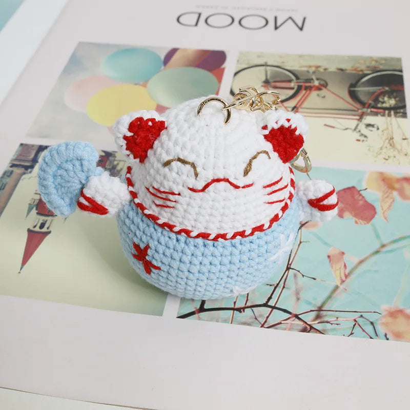 Exquisite Kitten Crochet Keychain Cute Cat Bag Charm