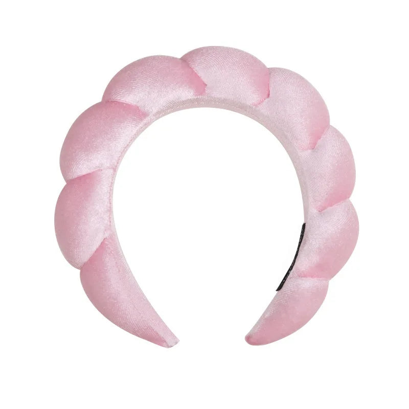 Velvet Sponge Spa Headband for Face Washing & Skincare