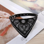 PU Cat Dog Collar with Scarf for Small Medium Dogs Chihuahua Corgi Puppy Adjustable Collars Pet Supplies Accesorios Para Perros