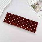 Polka Dot Yoga Elastic Sweat-Absorbing Headband for Women