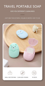 50/150Pcs Travel Soap Sheets Portable Soap Paper Bath Hand Outdoor Travel Cleaning Soap Sheet Fragrance Foam Suitable Camping