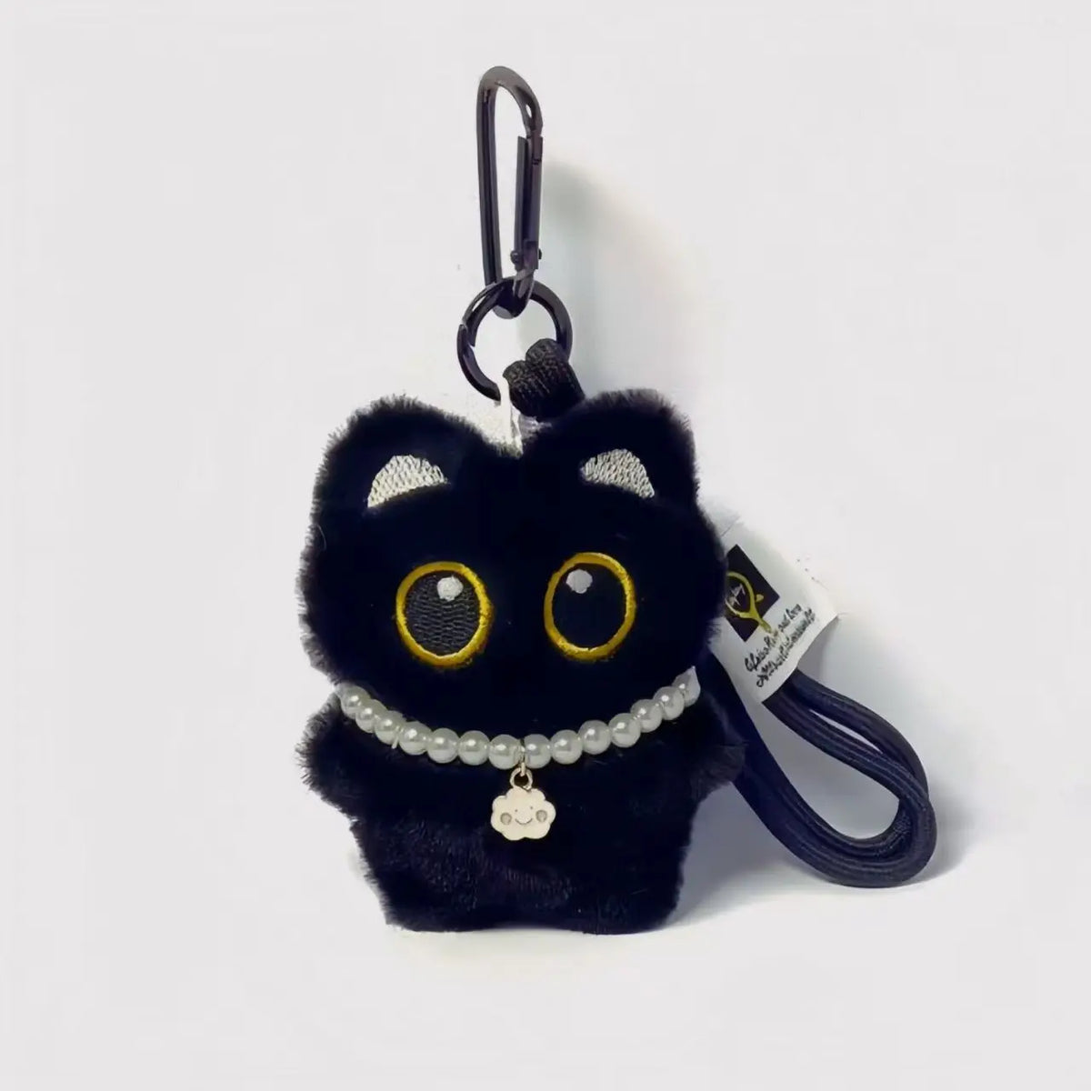 Cute Black Cat Plush Keychain Kawaii Bag Charm