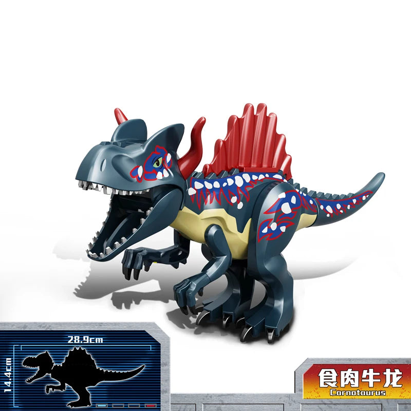 Jurassic Raptor Building Blocks Mini Dinosaur Construction Toy Set