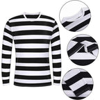 Movie Convict Thief Cosplay Costume Bank Robber Disguise Accessories Sets for Kids Halloween Carnival Party Clothes Role Play