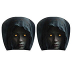 2/4pcs Halloween Scary Reaper Lady Print Car Headrest Covers Horror Style Vehicle Seat Head Cover Halloween Party Car Decoration