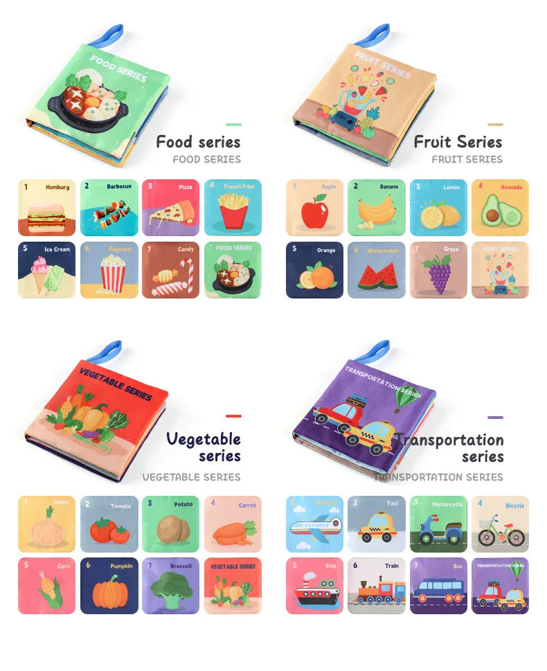 Soft 3D Touch & Feel Baby Cloth Book
