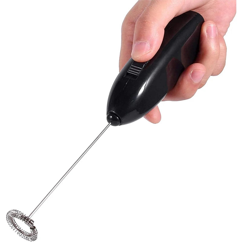 Handheld Electric Milk Frother – Mini Battery Powered Coffee & Egg Beater