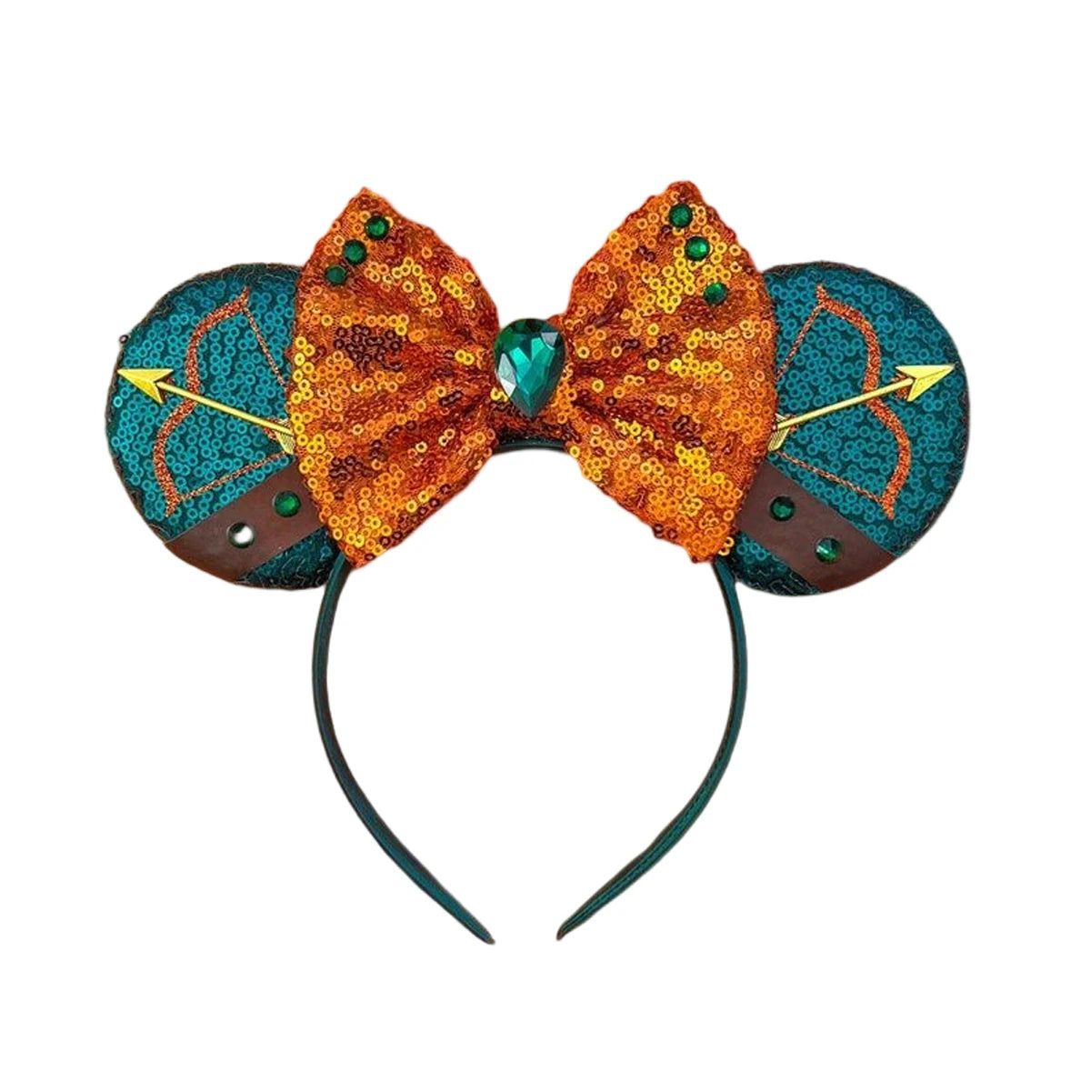 Mouse Ears Sequin Bow Cosplay Headband for Women & Adults
