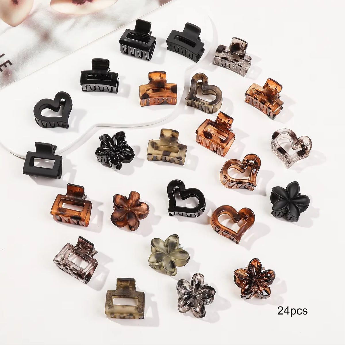 Mini Flower Hair Claw Clips Pack for Women & Girls