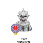 Blind box TP1040 WM6205 KF6173 KF6175 Killer Klowns Mini Figure Classic Horror Thriller Movie Building Block Model Doll Toy Gift