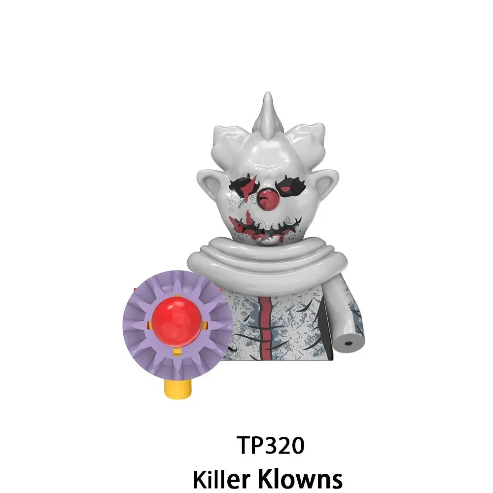 Blind box TP1040 WM6205 KF6173 KF6175 Killer Klowns Mini Figure Classic Horror Thriller Movie Building Block Model Doll Toy Gift