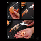 Stainless Steel Shrimp Deveiner – Ergonomic Fishbone Seafood Preparation Tool