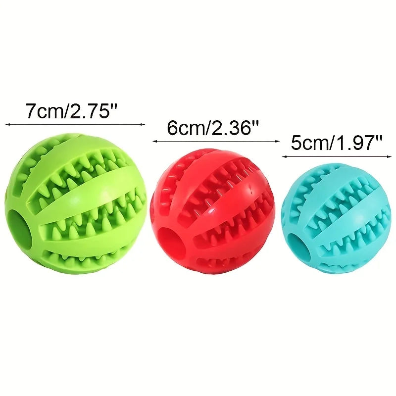 Treat Dispensing Rubber Dog Ball for Interactive Chew and Slow Feeding