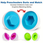 Color & Shape Matching Egg Toy Set – Montessori Learning Puzzle
