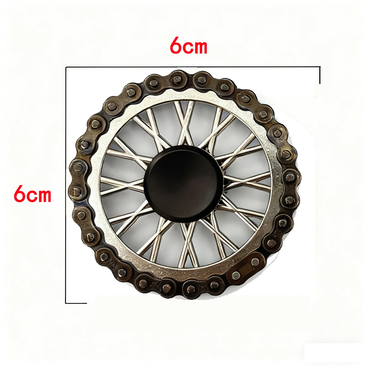 Metal Gear Bike Chain Fidget Spinner Flywheel Stress Relief Toy