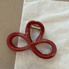 French Red Collection! Large Grip Letters Gold Label Back Head Updo Shark Clip Hair Accessories Headwear Hairpin Hair Claw