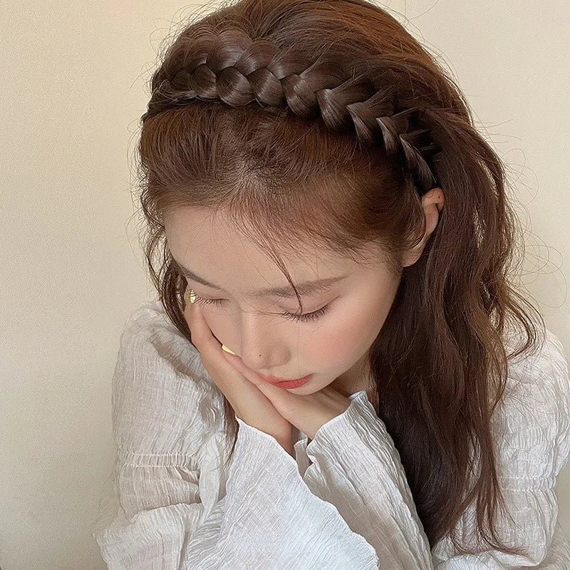 Synthetic Braided Headband for Women