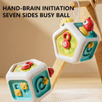 Montessori Busy Board Cube Sensory Toy – Toddler Learning Activity