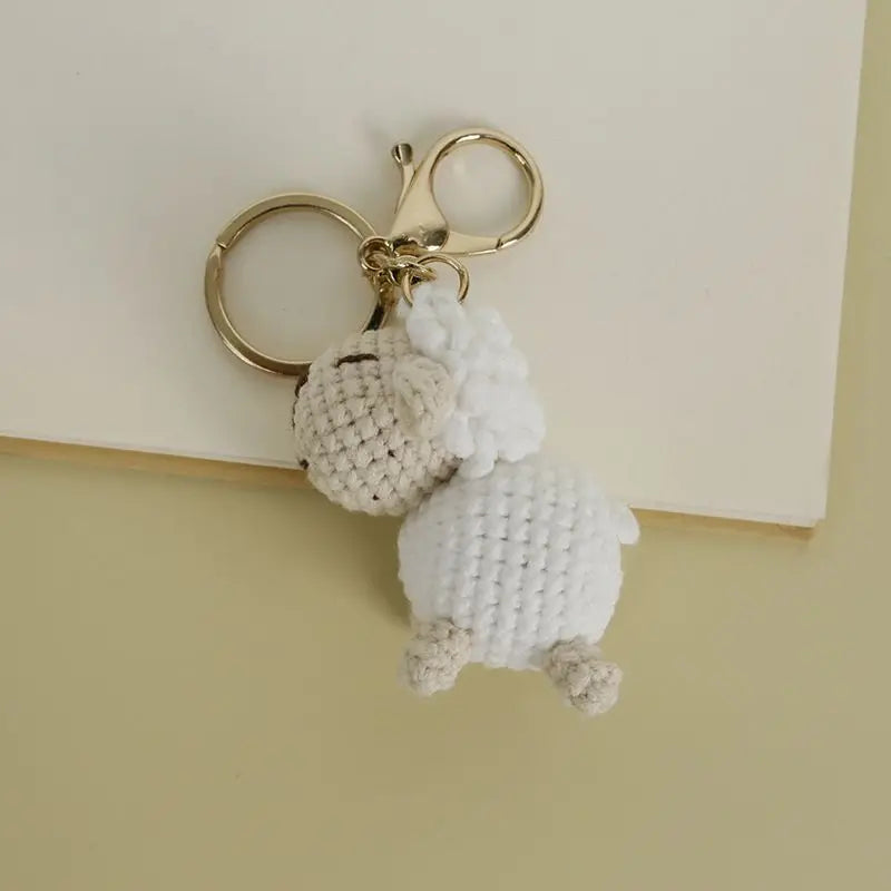 Funny Zebra Crochet Keychain Sheep Animal Bag Charm