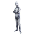 Halloween Ghost Skin Costume Grim Reaper Costume Scary Skeleton Tights Shadow Demon Bodysuit Costume for Kids Dress Up Party
