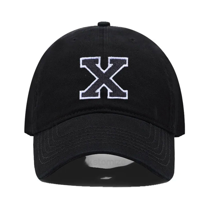 Initial Letter Embroidery Baseball Cap for Casual Sport Style