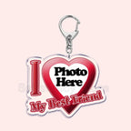 Custom Text I Love My Boyfriend Girlfriend Keychains Key Chain Photo Wife Hot Mom Dad King Queen Idol Baby Family Keychains Gift