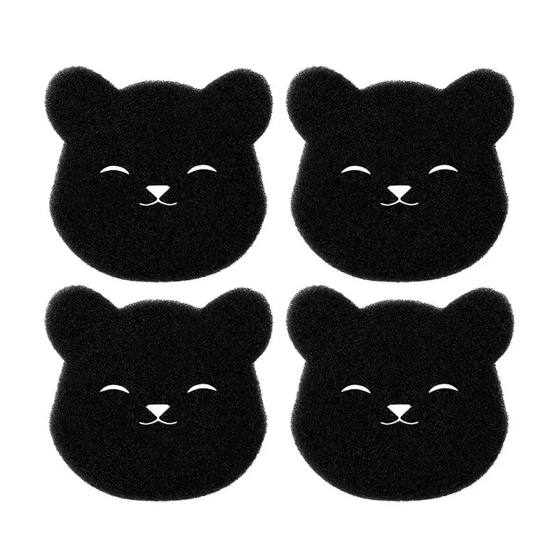 4PCS Bear Shape Laundry Balls Lint Catcher Reusable Pet Hair Remover Cleaning Sponge for Clothes Sofa Cat Dog Home House