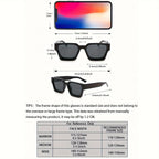 Classic Square Plastic Frame Sunglasses for Men & Women