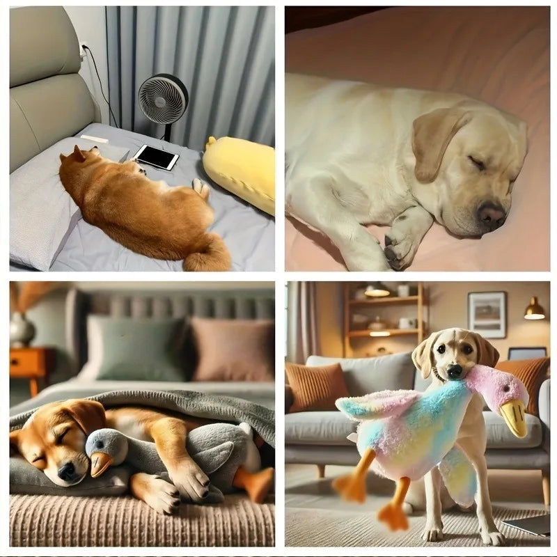 Soft Colorful Duck Plush Pet Toy for Dogs and Cats Comfort