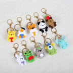 Mini Animal Crochet Keychain Cute Knitted Doll Keyring