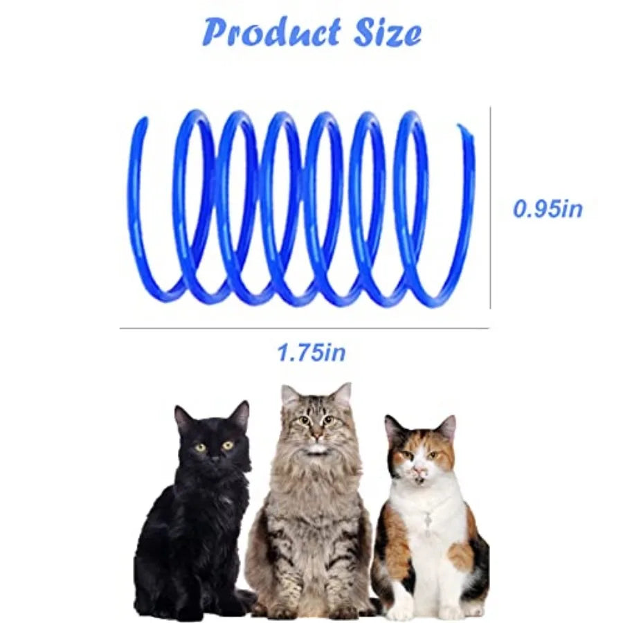 4pcs Kitten Cat Toys Wide Durable Heavy Gauge Cat Spring Toy Colorful Springs Cat Pet Toy Coil Spiral Springs Pet Intera