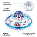 Intelligent sensor flying saucer toy, colorful LED light hovering flying device, rechargeable indoor and outdoor children's play toy.