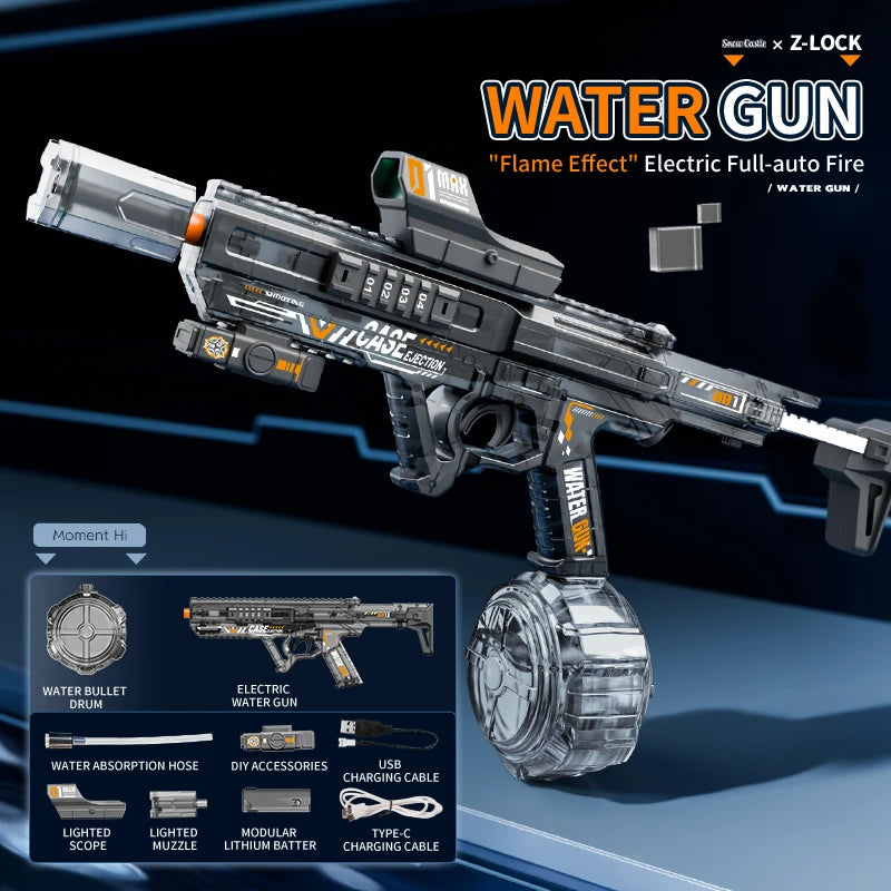 HUIQIBAO Electric Water Gun High-Speed Outdoor Water Blaster