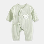 Somenie Infant Knitting Jumpsuit 100% Cotton Long Sleeve Romper One Piece Outfit for Boys & Girls Newborn Baby 4 Seasons Wear